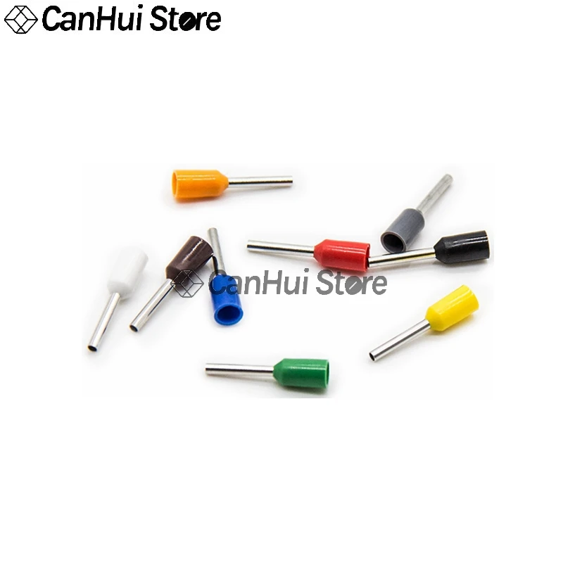 100pcs Insulated Ferrules Crimp Terminator cold pressed insulated terminal VE0508 E7508 E1008 E1508 E2508 E4009 E4012 E6012