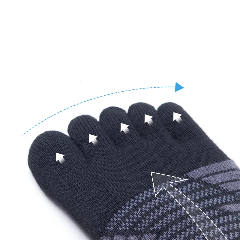 AONIJIE 1 Pair Five Toes Sports Socks Middle Tube Warm Thickened Sock Breathable For Camping Hiking Running Marathon E4819