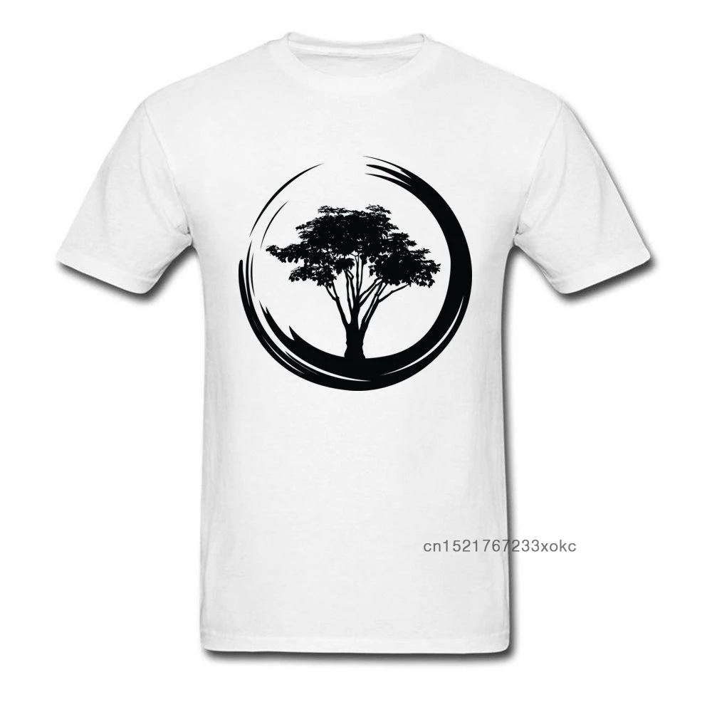 The Breathing Tree T-shirt Couple Match T Shirt Unisex Men Women Summer Casual Tshirt 100% Cotton Om Zen Buddhism Style Tops