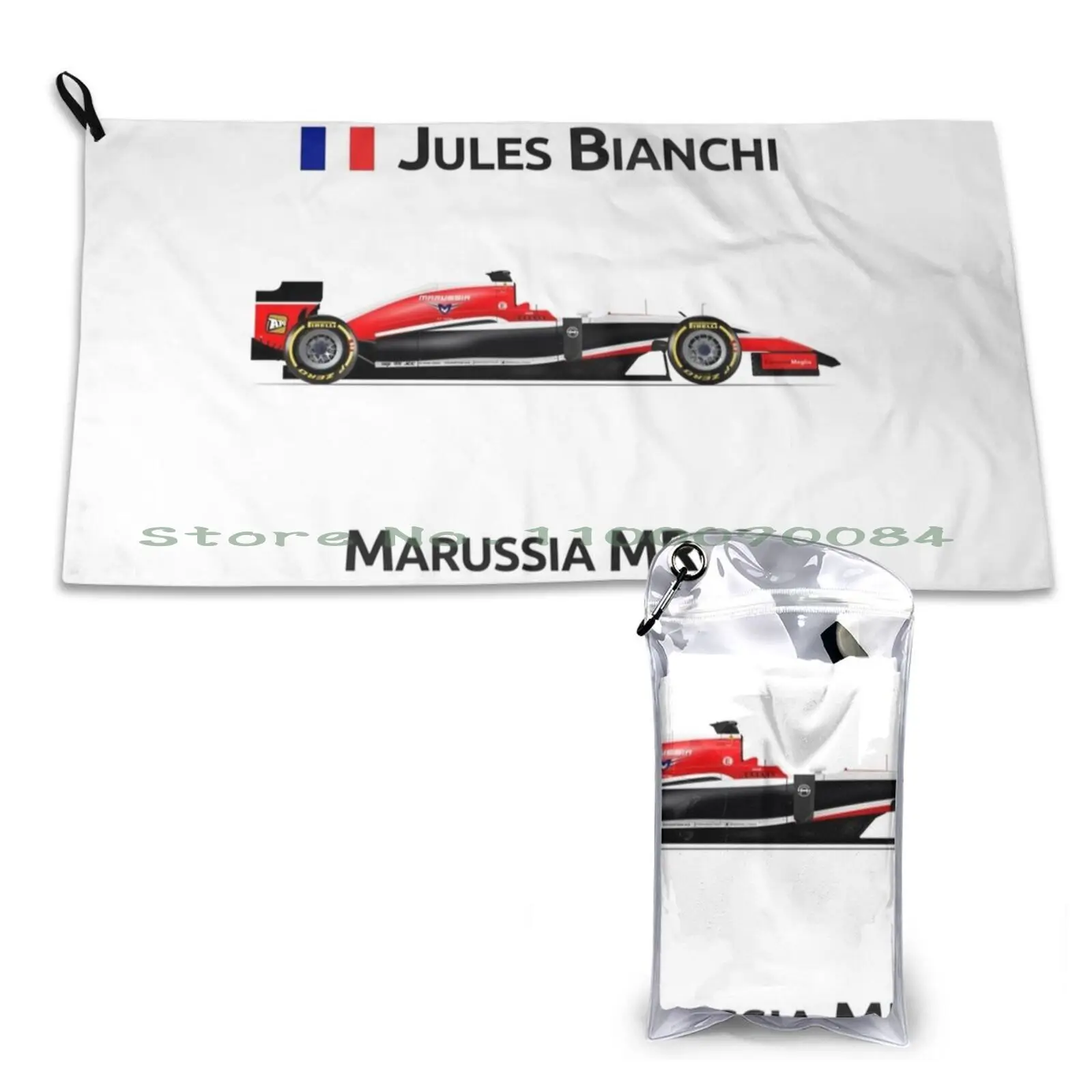 Marussia Mr03-Jules Quick Dry Towel Gym Sports Bath Portable Football Marley Soft Sweat-Absorbent Fast Drying Pocket