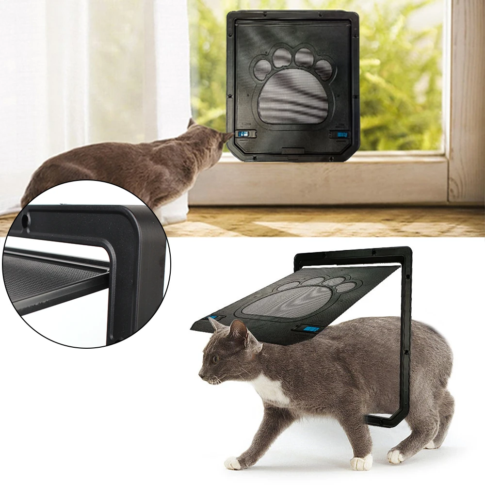 Lockable Magnetic Screen New Safe Pet Door Outdoor Dogs Cats Enter Freely Window Gate House Easy Install Fashion Pretty Garden