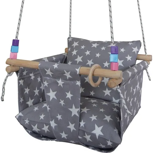 Berra Life Baby Sağıncağı Ceiling Hanging Wood Gray Star Model