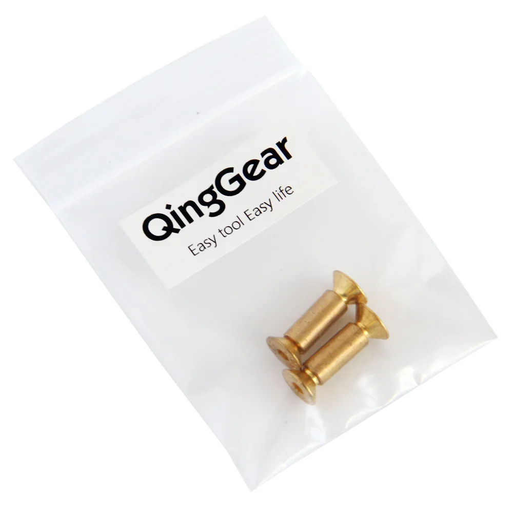 2pcs Brass Screw Rivet Knife Handle Lock DIY Knife Material Plate Fastening Flat Hex Head Screws