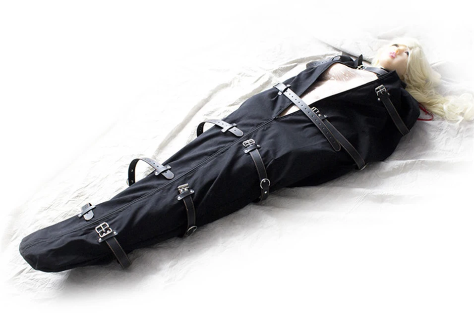 BDSM Sex Binding Mermaid Mummy Body Bondage Bag Sleeping Bag Sack Leather Straight Jacket Tights Female Erotic Costume Sex Toys