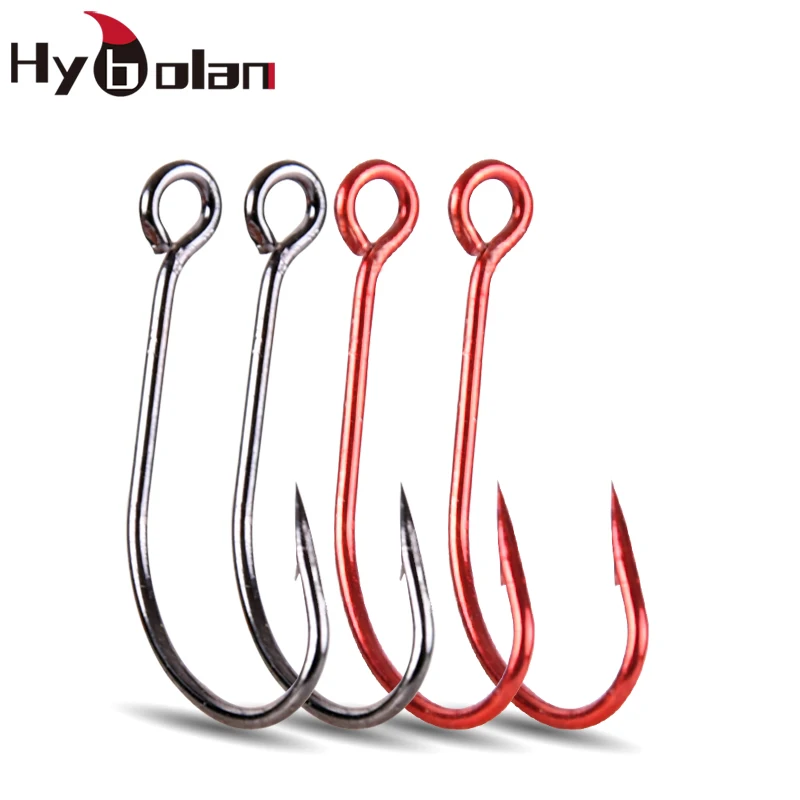 50pcs fishing Crank hook Barbed fishhook fishing tackle Big Eye Sharp High Carbon Steel fish hook single hooks Carp Accessories