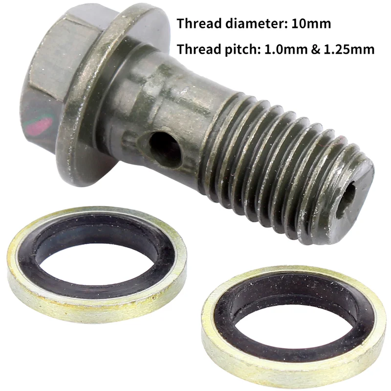 Motorcycle accessories Drain Oil Cooler M10x1.25/1.0 Brake Tubing Screw For ATV Scooter Pit Dirt Bike Quad Buggy Motorcycle