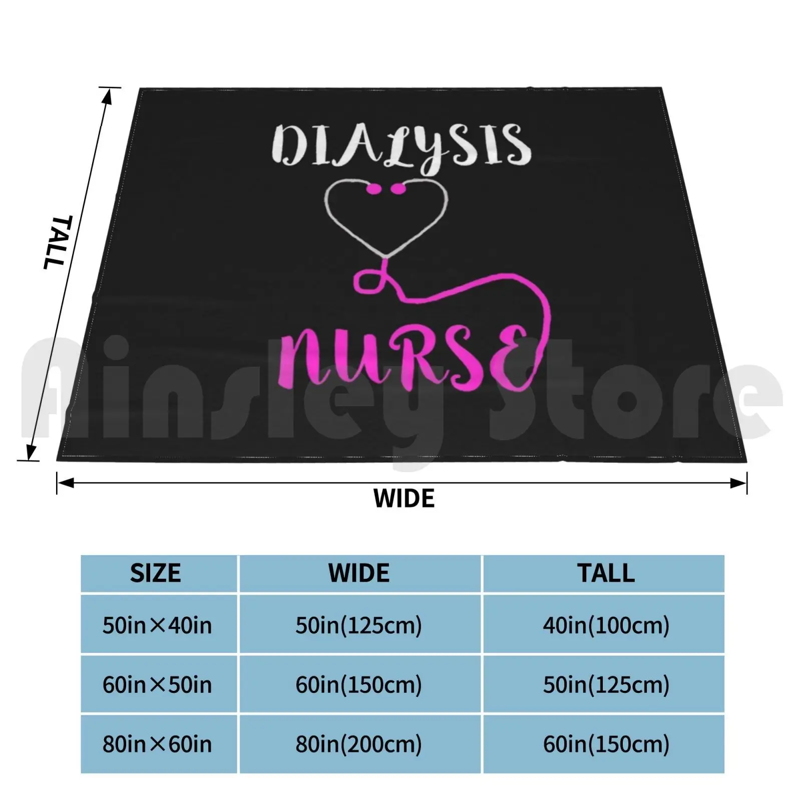 Dialysis Nurse Pink Stethoscope Nephrology Medicine Nursing Blanket For Sofa Bed Travel Nurse Nursing Medicine