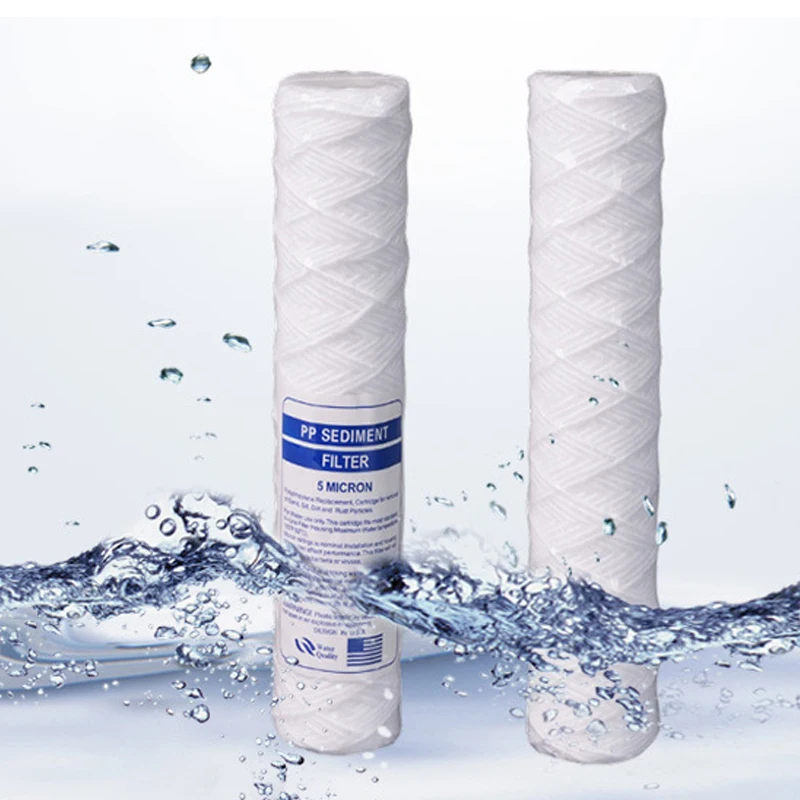 10Inch 5micron Universal PP Cotton String Wound Sediment Water Filter Replacement Cartridge Whole House Sediment Filtration