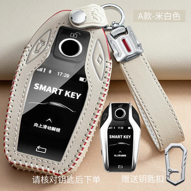 

Geniune Leather Car LED Display Key Case Holder For BMW 5 7 Series G11 G12 G30 G31 G32 i8 i12 i15 G01 G02 G05 G07 X3 X4 X5 X7