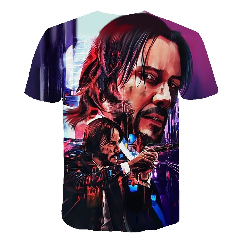 T-Shirt John Wick the Boogie Man Movie 3d print John Wick: Chapter 3 - Parabellum tshirt o-neck short Keanu Reeves Killer