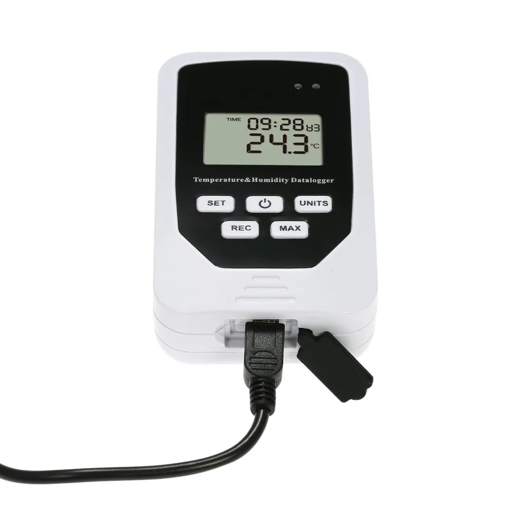 Mini USB Humidity Temperature Data Logger Datalogger Humiture Recording Meter with Heat Index and Dew Point Test Record