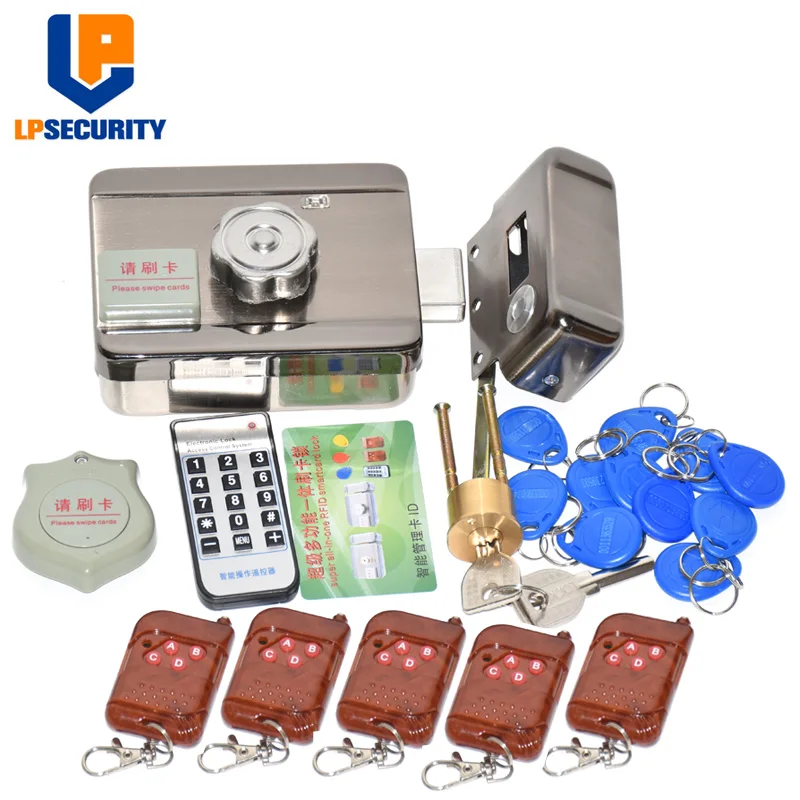 Wi-Fi wifi optional Door gate lock castle Access Control Electronic integrated RFID Door Rim lock RFID reader for intercom