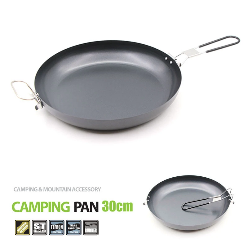 Outdoor Camping Pan Folding Portable Non-stick Pan Picnic Wok Barbecue Pan Picnic Cooking Pot Hot Sale