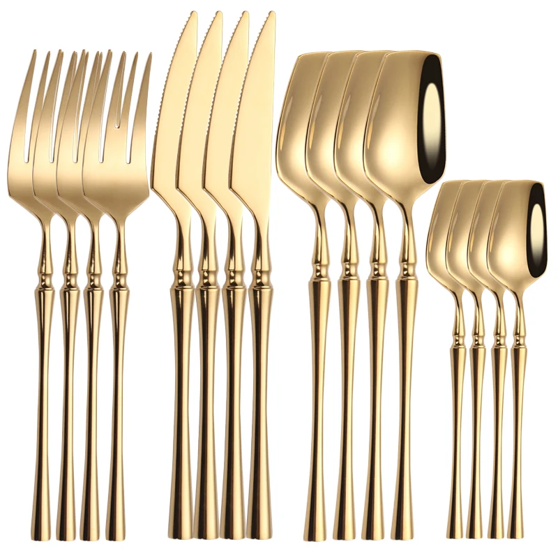 

Cutlery Set Mirror Gold Cutlery Set Stainless Steel Dinnerwar Steel Gold Forks Spoons Knives Steel Cutlery Set Silverware Set