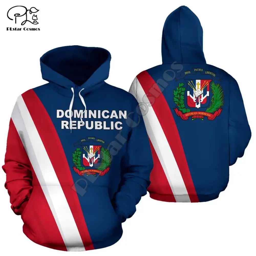 

Men Dominican republic flag 3d print hoodie long sleeve Sweatshirts jacket pullover tracksuit with hood hoody autumn outwear