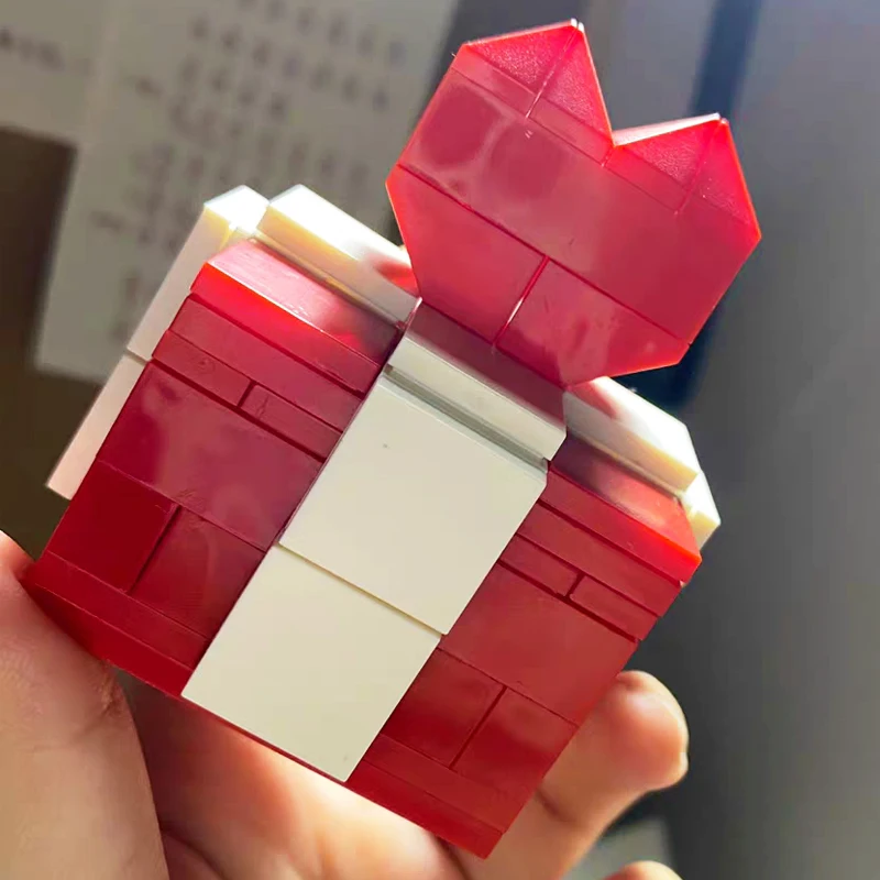 MOC Ring Box Building Blocks Model Toys Red White Jewelry Box Bricks Creative DIY Wedding Valentine's Day Gifts For Boys & Girls