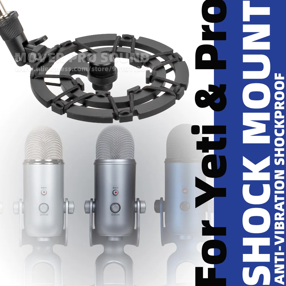 สำหรับ BLUE YETI และ PRO Shock Mount การสั่นสะเทือน Suspension ผู้ถือไมโครโฟนขาตั้งไมโครโฟนการบันทึกกันกระแทก Mike Bracket