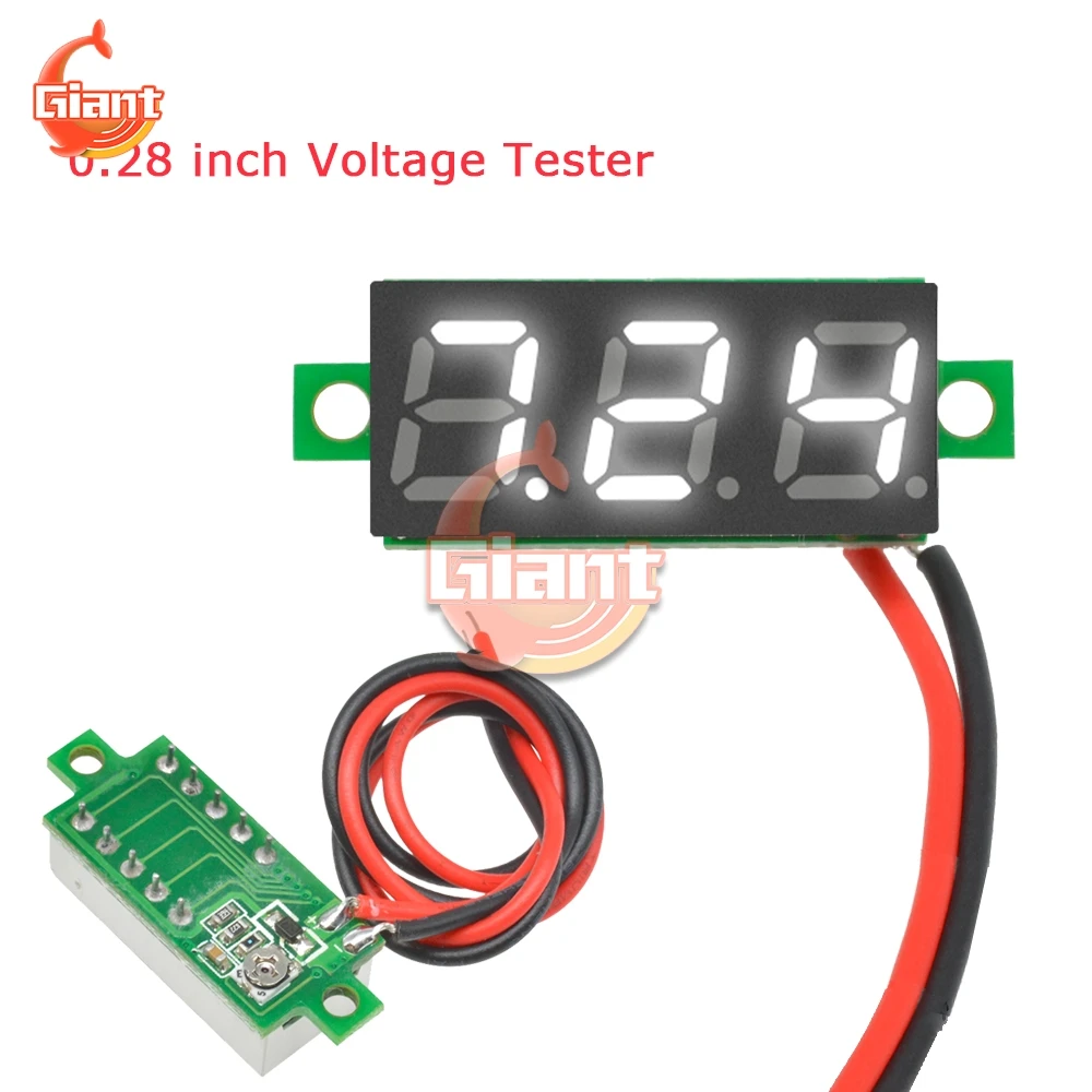 0.28inch Voltage Tester Meter Safe Reliable Mini DC Voltmeter 2.5-30V LED Digital Display Voltage Meter For Motorcycle Car Auto