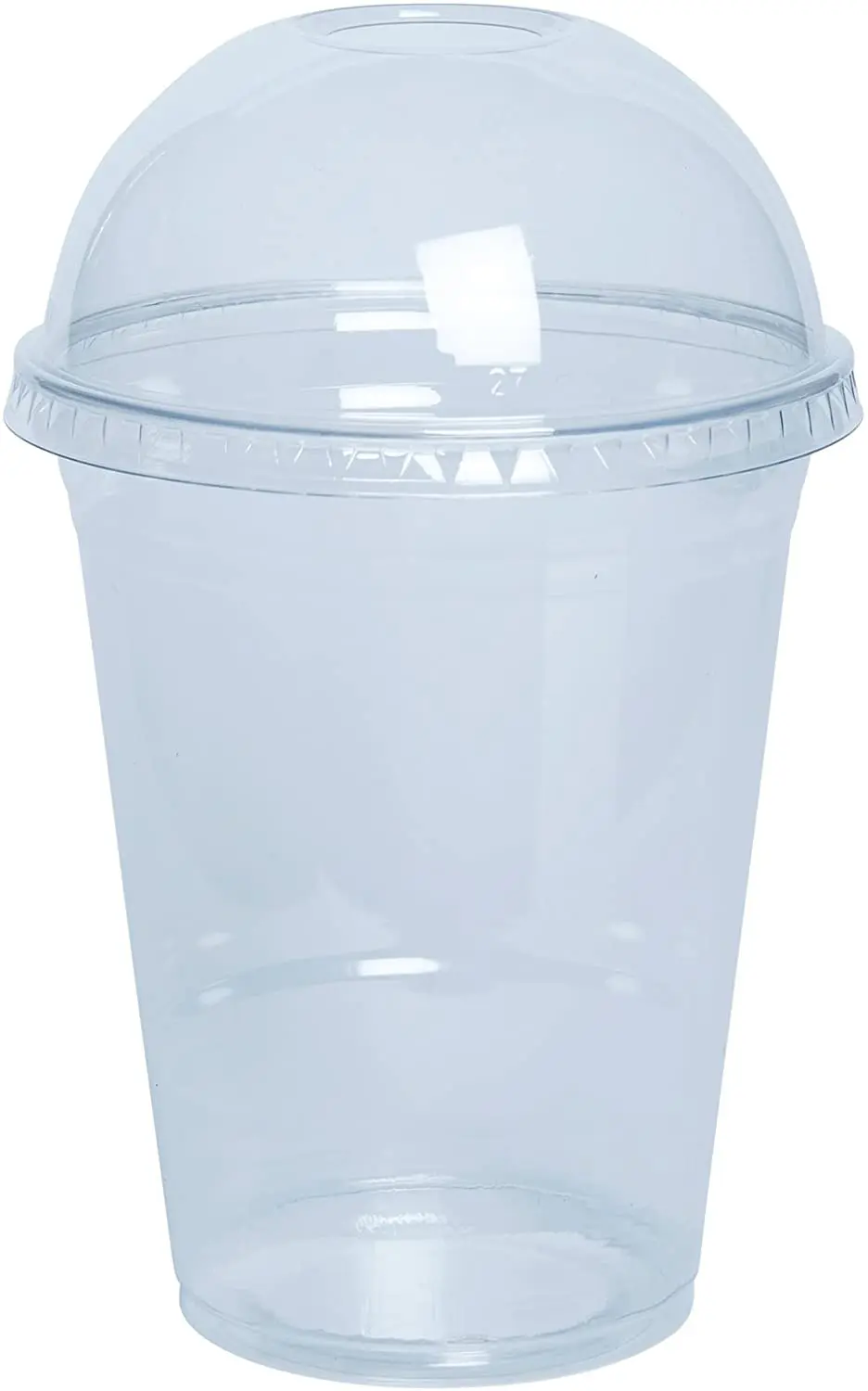 

[100 Sets - 16 oz.] Plastic Cups With Dome Lids, Clear Plastic Cups with Lids Disposable Party Drinks,Clear Crystal 450ml