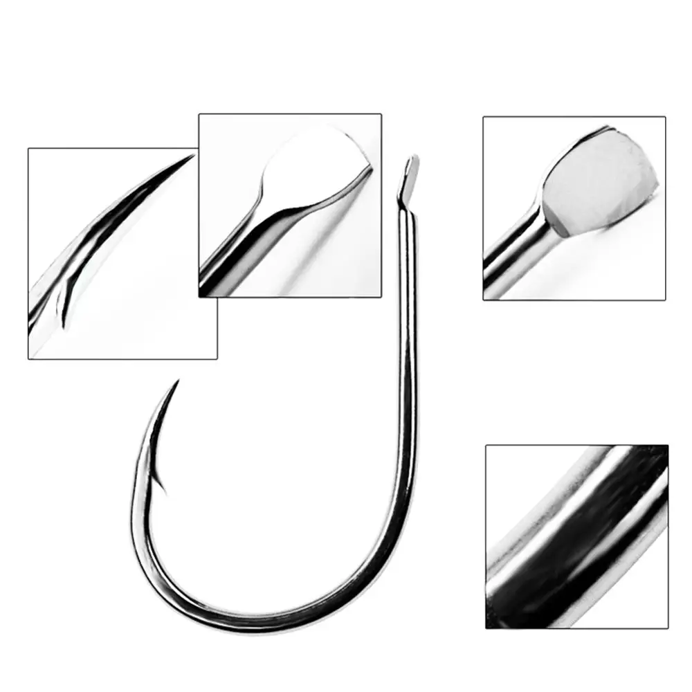 100pcs/1box Fishing Hooks Set High Carbon Steel Single Fishhook Fly Fishing Jip Barbed Carp Hooks Sea Tackle Accessories Tool
