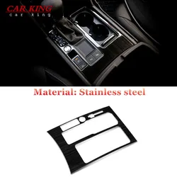 For Volkswagen VW Teramont Atlas 2017-2020 Front Gear Shift Water Cup Panel Cover Frame Trims Stainless Steel Car Accessories