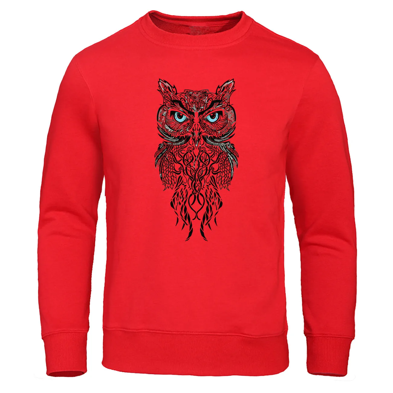 Autumn Brand mens Pullover Hip Hop Male Sweatshirt Stylish Owl Printing Men Hoodies Sweatshirts Casual Animal pattern Streetwear