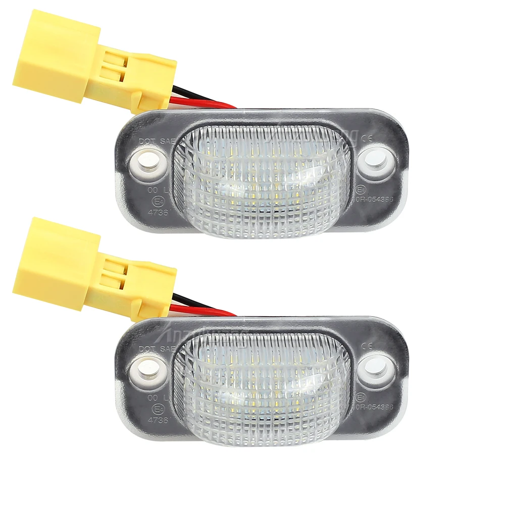 2pcs White LED License Plate Light Number Plate Lamp For VW Golf 2 1983-1992 For Jetta 2 1984-1991 For Seat Toledo I 1991-1999