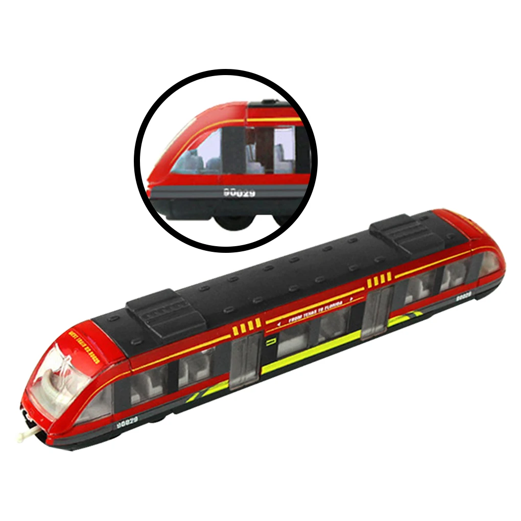 Train Toy Mini Simulation Metro Model Inertia Sliding Alloy Plastic Vehicle Children Toy