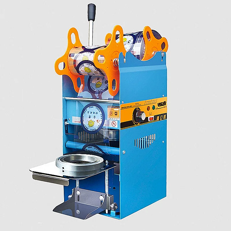 Plastic Cup Sealing Machine Milk Tea Packing Sealer for Standard Cup with Counting Function