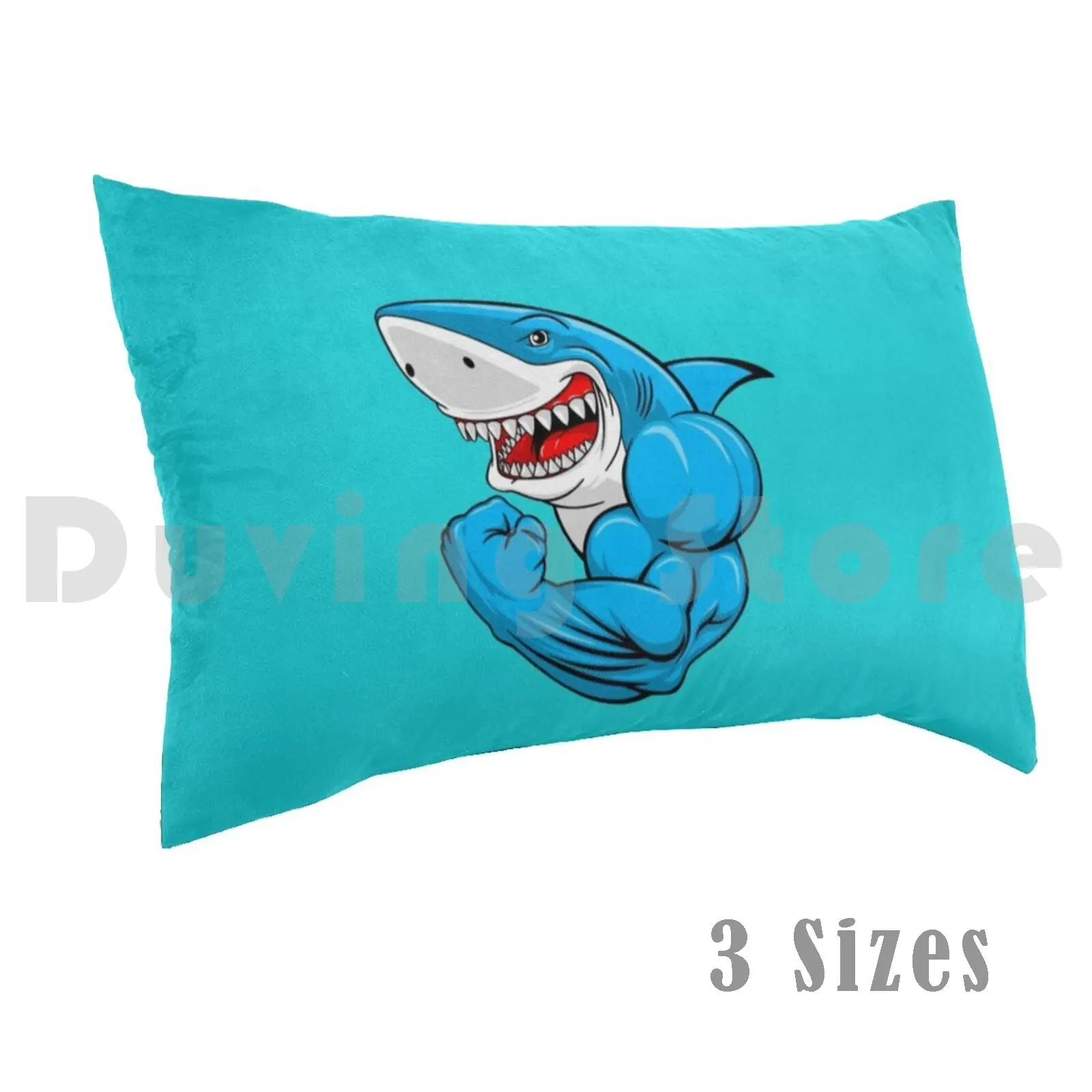 

Pillow Case Sharks Jaws Ocean Beach Water Fish Nimal Sea Gym Gymnastics Fitness Workout Summer