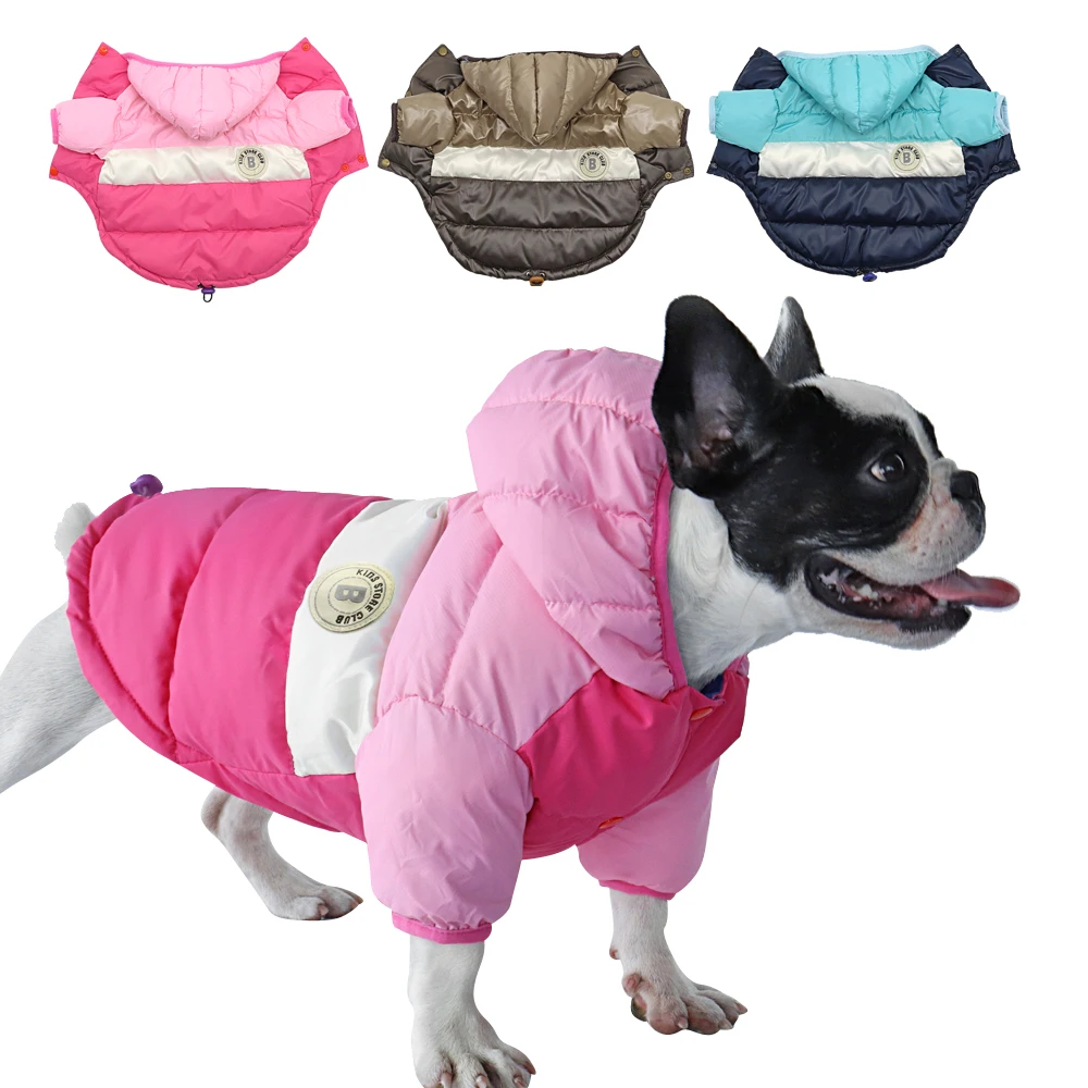 

Winter Pet Dog Clothes Warm Dog Coat Jacket Waterproof Puppy Hoodies For French Bulldog Chihuahua Small Medium Dogs Yorkie