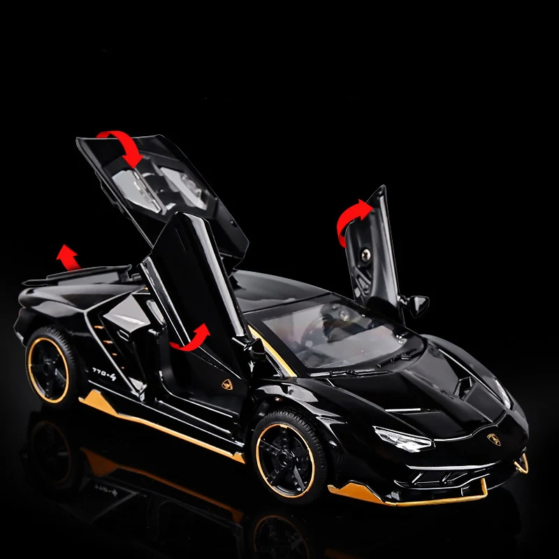 1:32 Scale Lamborghinis Pull Back Vehicles 15CM Open Door Alloy Car Model Ornaments Children\'s Toy