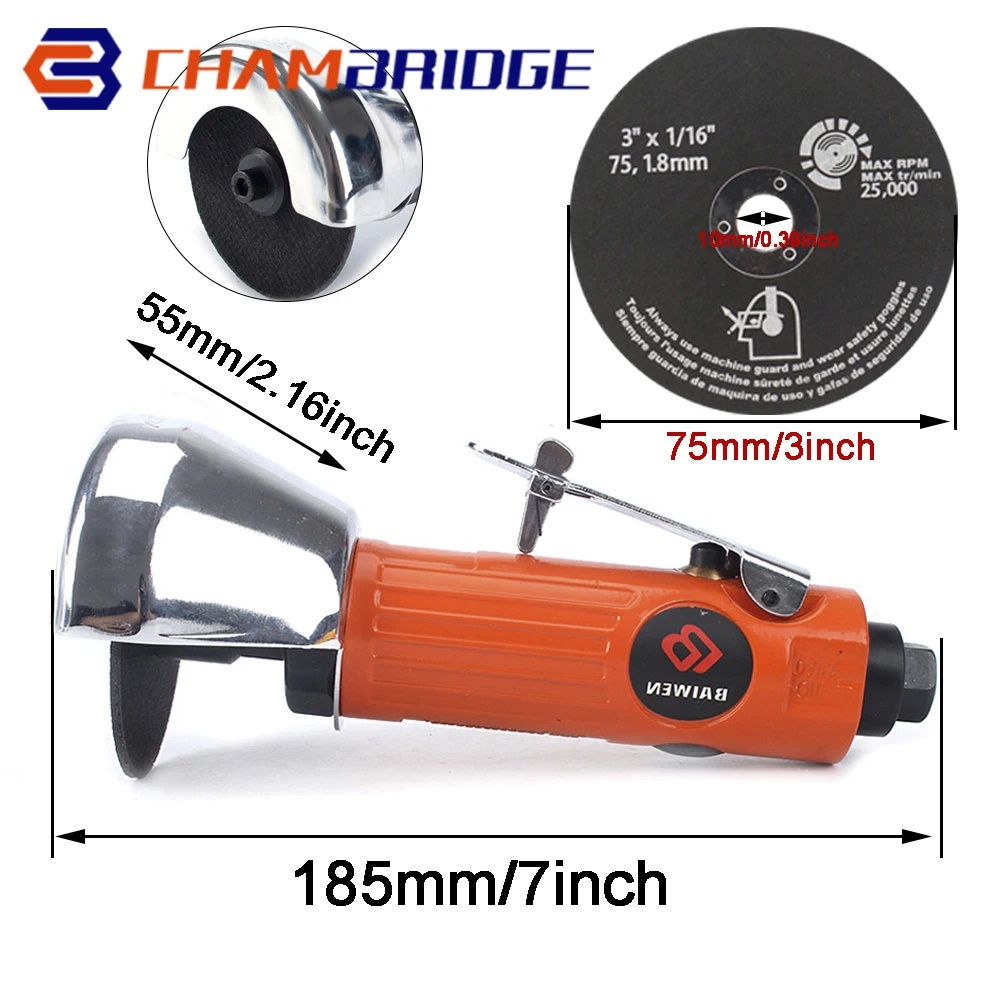 High Quality 3 Inches Mini Pneumatic Metal Cutting Tool Air Tools Cutter Machine with High Speed For Cutting Metal 20000rpm