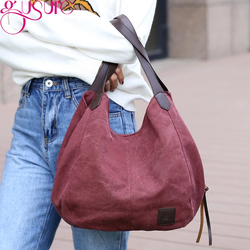 Gusure luksusowe torebki damskie torby podróżne projektant płótno o dużej pojemności torba na ramię typu crossbody damska codzienna torebka bolsa