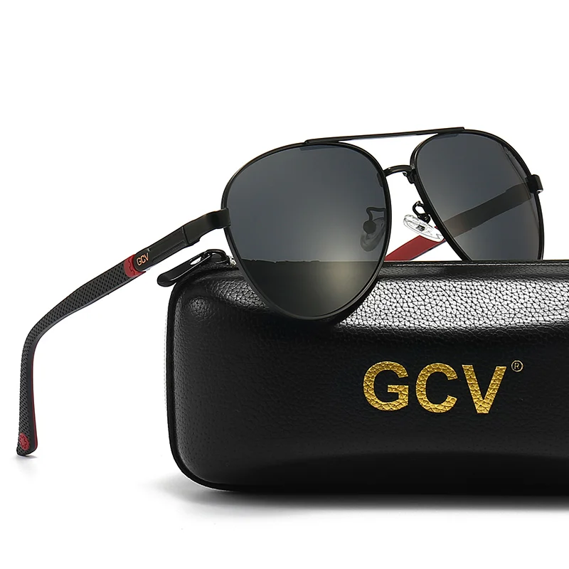 GCV-gafas de sol polarizadas de aluminio para hombre y mujer, lentes clásicas de marca, lentes de revestimiento, lentes de conducción para delicados