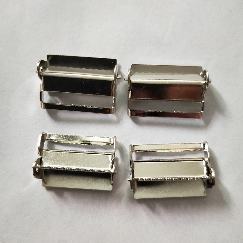 20mm Metal silver Suspenders strap accessories Ribbon adjust buckle Regulate clamp koord stopper Luo Qiu 500 pcs/lot