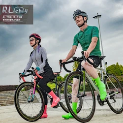 Rlichy Silicone rain riding shoe cover road mountain bike outdoor wind proof warm bicycle lock step shoes cycling cover