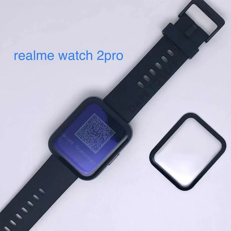 BEHUA-3D 곡선 가장자리 필름, Realme Watch 2 프로 스마트 시계 액세서리, 전체 커버 화면 스크래치 방지 보호 필름, 투명