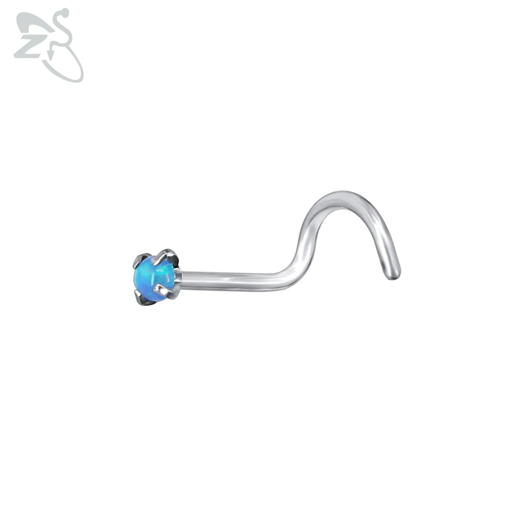 Stainless Steel Moon Heart Skull Nose Stud