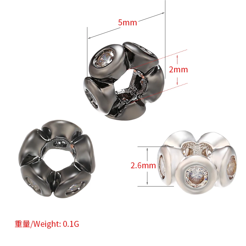 3pcs/lot,Crystal Petals Spacer Beads For Women Necklace Earrings Bracelet Jewelry Accessories Making Findings Model:VZ23