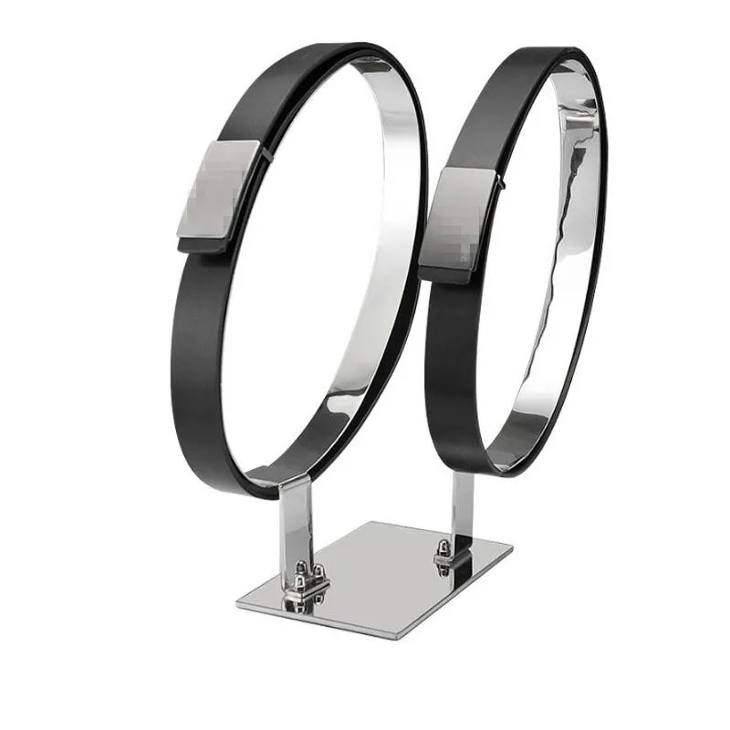 

Belt display racks Stainless Steel girdle Display Stand holder desktop Leather belt/waistband stand for Boutiques display props