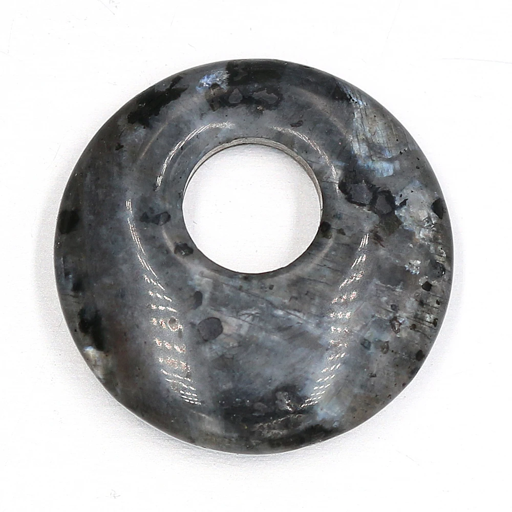 2Pcs Natural Stone Pendants Round Lapis lazuli BIg Hole India Agates Charms for Jewelry Necklace Earring Accessories 18mm