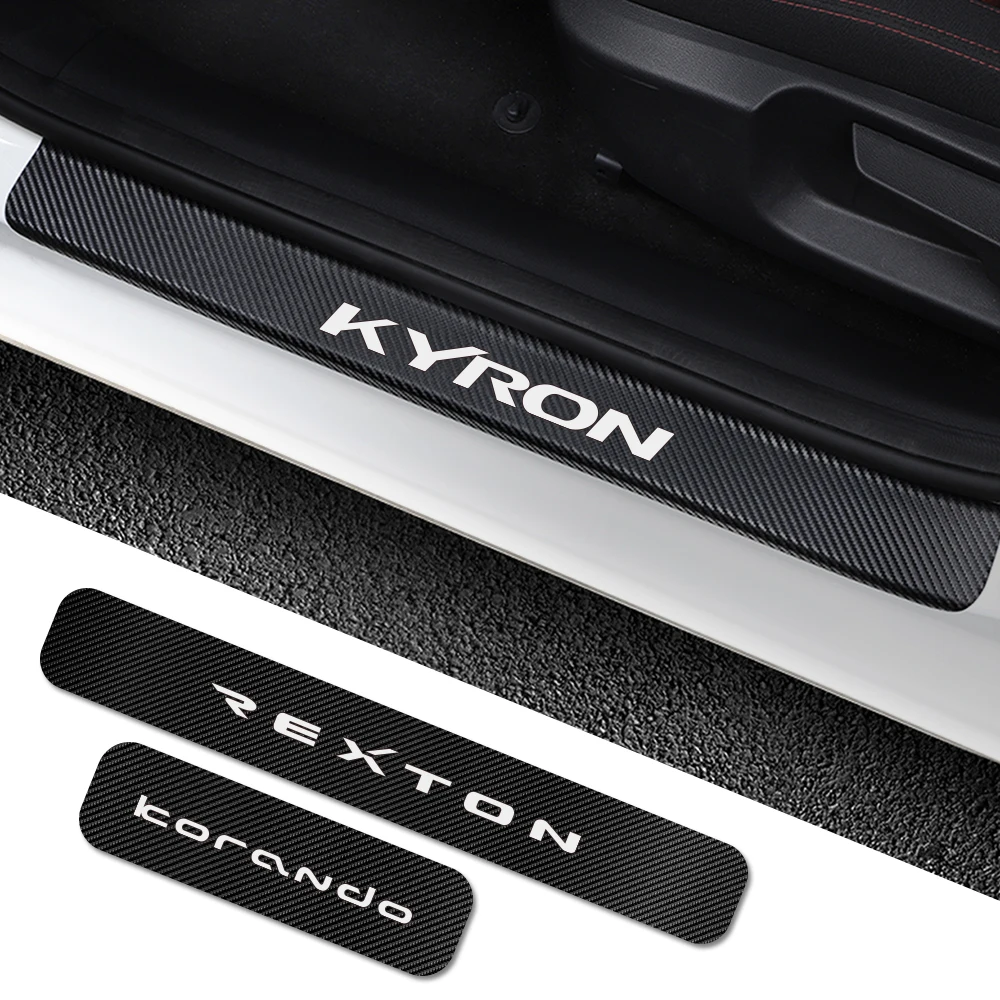 

Наклейки на порог двери автомобиля для SsangYong Actyon Korando Kyron Musso Rexton Tivoli