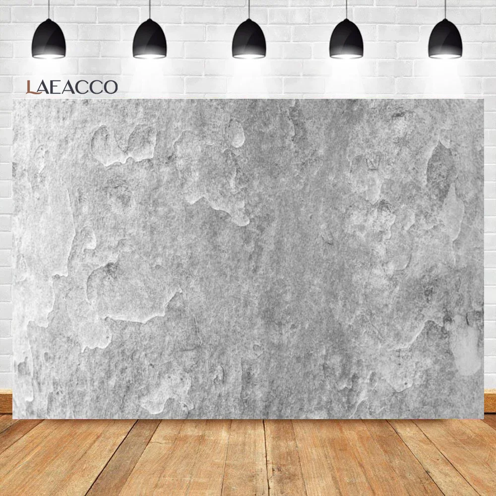 Laeacco White Gray Cement Wall Gradient Color Grunge Portrait Photography Backdrops Backgrounds Photophone For Food Photozone