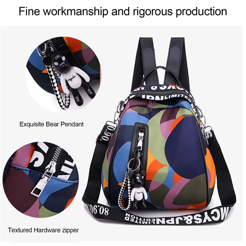

New Multifunction Backpack Women Waterproof Oxford Bagpack Female Anti Theft Backpack Schoolbag for Girls