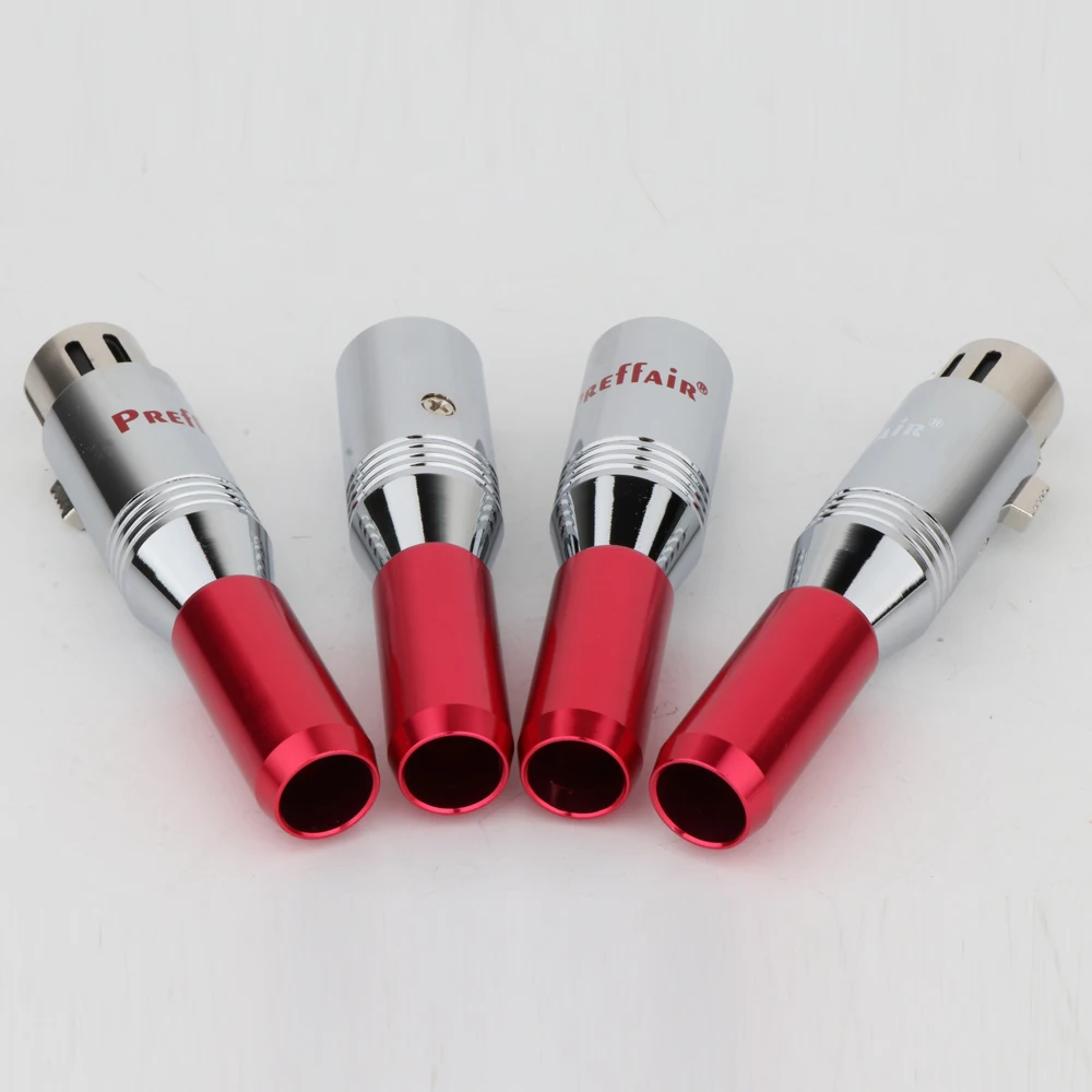 Preffair XLR 3-polige, versilberte Verbindungsstecker, Audio-Balance, XLR-Steckerkabel, symmetrischer Audio-Stecker, männlich oder weiblich – Detail 4