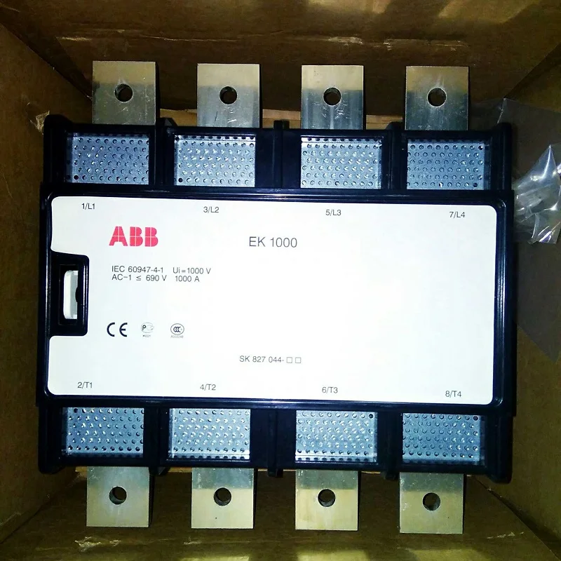 ABB 4-ploe contactors AC-1 1000A AC operated   with 1 N.O. + 1 N.C. auxiliary contacts EK1000-40-11