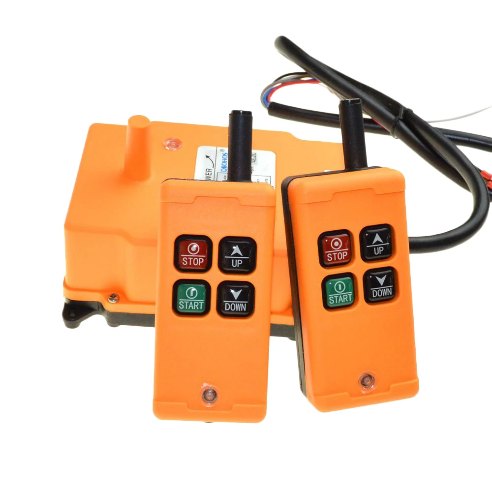 HS-4 2 Tansmitters 4 Channels 1 Speed Control Hoist Crane Radio Remote Control System