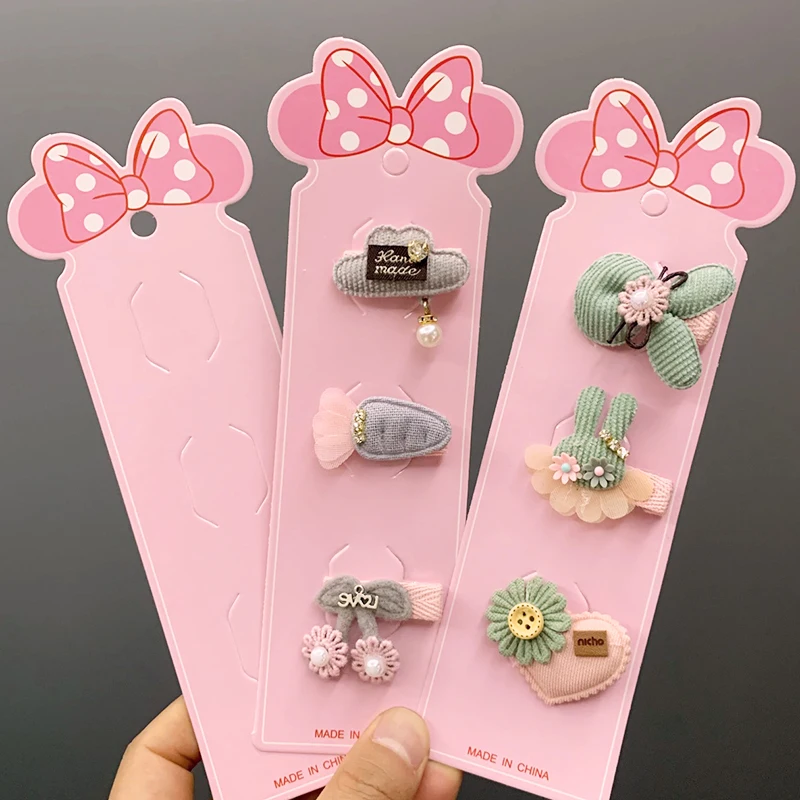 20pcs/lot Multi-style Hair Clip Cards Hair Accessories Display Card Handmade Jewelry Hair Clip Hairband Packaging Price Tag Card