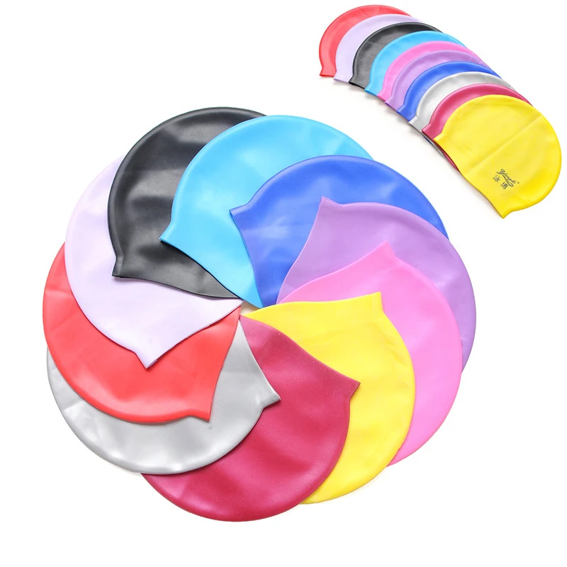 Yougle UNISEX ADULT CHILDREN SILICONE SWIM SWIMMING HATS CAPS ONE SIZE FIT FOR ALL